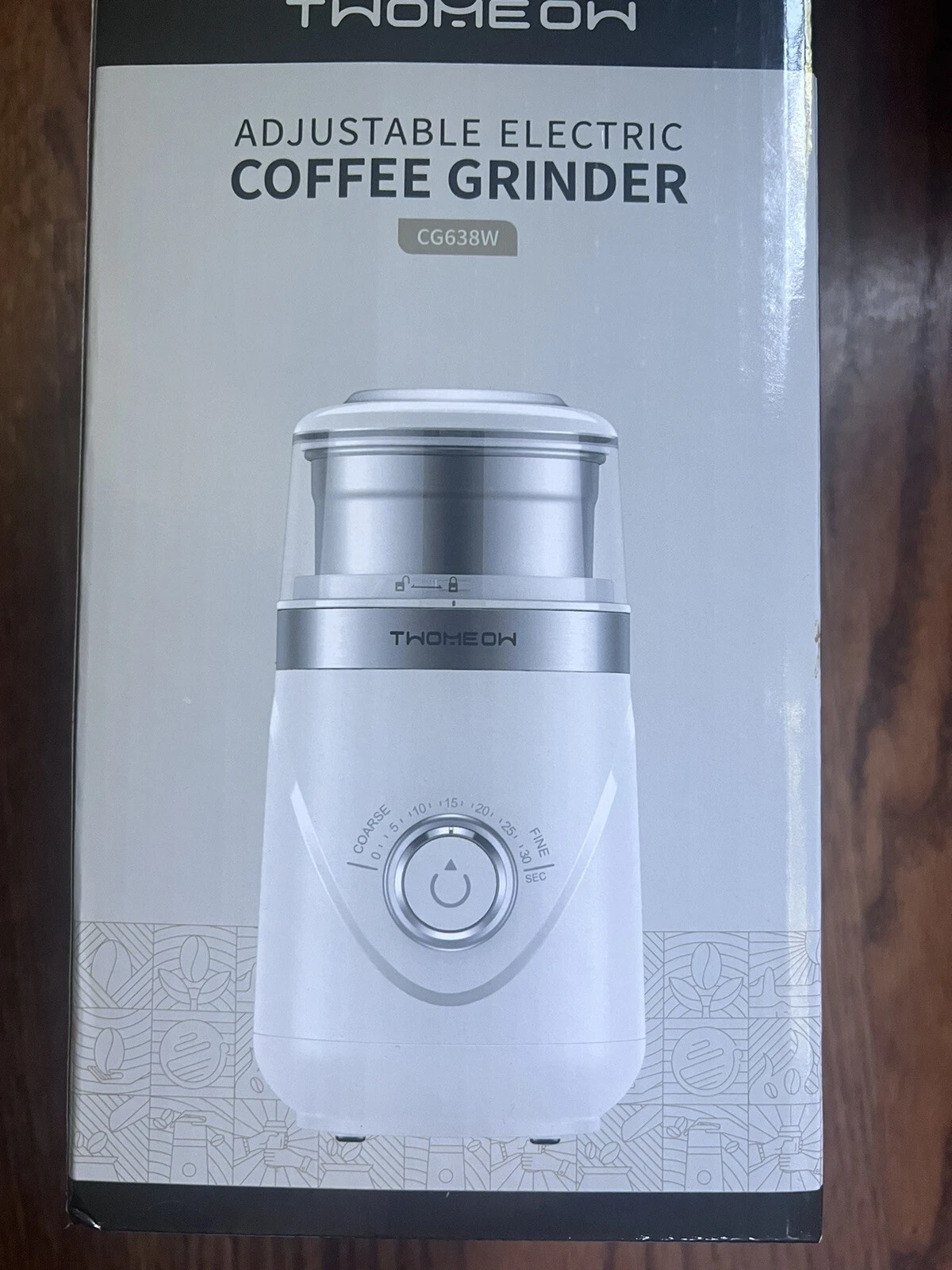 Adjustable Electric Coffee Grinder With 10 Grind Settings Spice Grinder And Cof