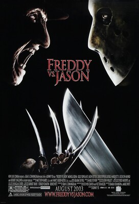 2003 Freddy Vs Jason Movie Poster 11X17 Nightmare On Elm Street Crystal Lake  