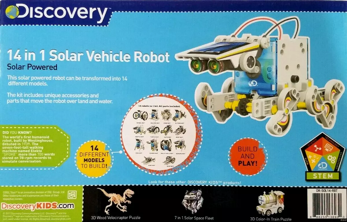 Discovery 14 in 1 solar vehicle robot sales