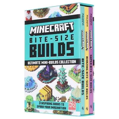 Minecraft Bite-Size Builds by Mojang AB 3 Books Collection Box Set - Ages 7+ -HB