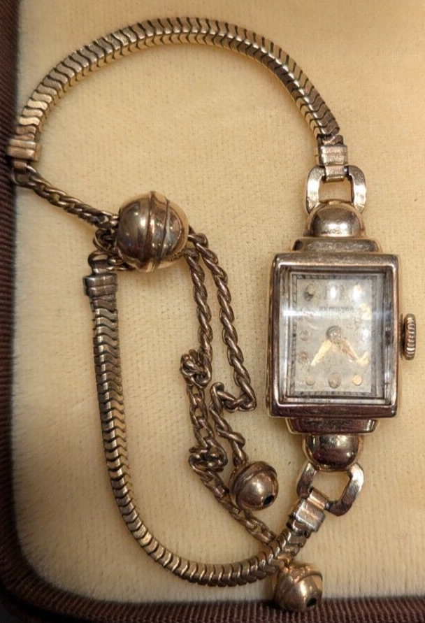 ☑️ Vintage Hamilton 14K Gold Filled Womens Hand Wind Watch  display picture 3