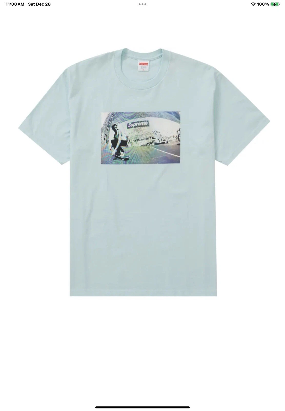 T shirt photo Dylan Rieder bleu pâle homme neuf avec étiquette Supreme SEALED L FW22 AUTHENTIQUE