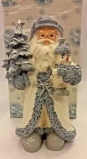 Encore Group Snow Buddies SANTA HOLDING TREE & SNOWMAN figurine item 94133