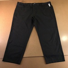 Amazon Essentials Mens 56Wx32L Black Classic Flat Front Dress Pants NWT