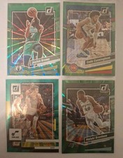 2023-GREEN HOLO LASER-JAYLEN BROWN/CADE CUNNINGHAM/LAURI MARKANEN/MALAKI BRANHAM