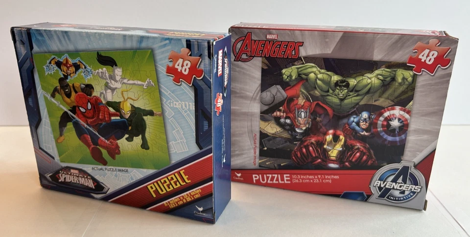 Lot of (2) MARVEL 48-Piece Puzzles - Spiderman & Avengers NIB - Image 2 of 2