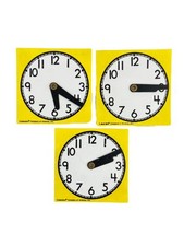 Lot of 3 Cuisenaire Clocks Teaching Tools for Telling Time - Good Condition