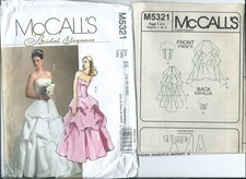 M 5321 sewing pattern Wedding Bridal TOP Elegant SKIRT sizes 14 20 UNCUT Glamour