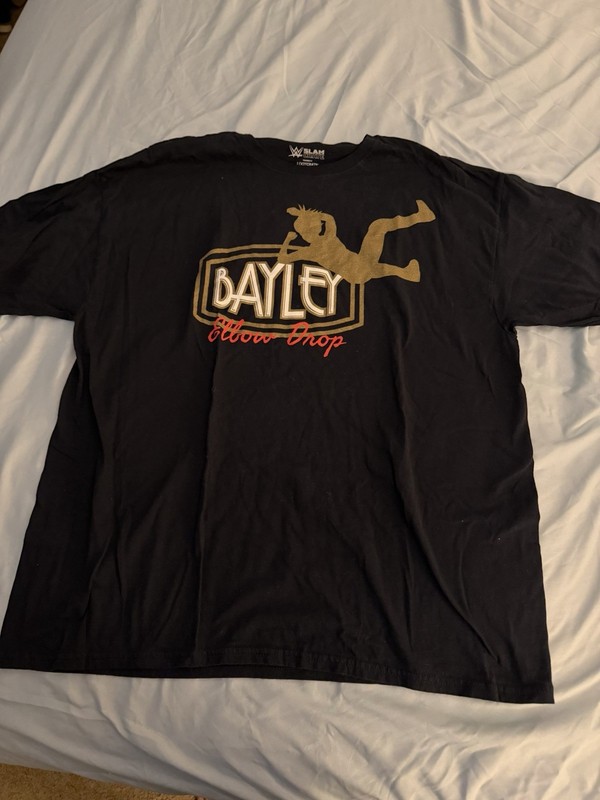 WWE Slam Crate Black  Bayley Elbow Drop Size XL