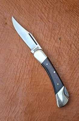 Vintage Magnum Böker Taschenmesser Lockback ca.1990er Holz Edelstahl 440 - Bild 1 von 4