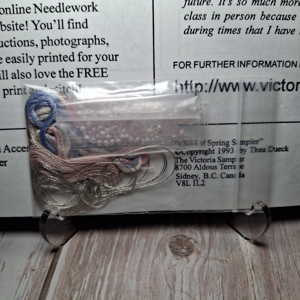 The Victoria Sampler Child of Spring Pattern #0004 WITH ACCESSORIES 1993 - Image 4 of 4