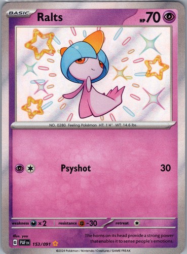 Ralts Shiny Rare SV: Paldean Fates 153/091 NM | eBay