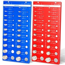 Nut and Bolt Thread Checker Standard and Metric, 44 Bolt and Nut Identifier G...