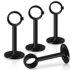 TOKPLNU Ceiling Curtain Rod Bracket, 4 Pack Black 4 Pack,