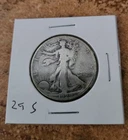 1929 s circulated Walking Liberty half dollar