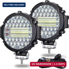 7 Inch Round Led Light Bar Offroad 201w 15000lm Off Road Driving Work Light Pod