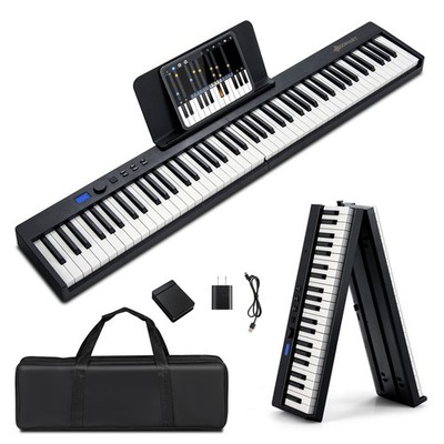 Sonart 88-Key Folding Electric Piano Keyboard Semi Weighted Full Size MIDI