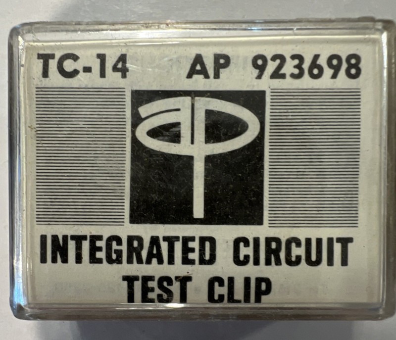 A P Products TC-14 Integrated Circuit Test Clip Gold-Plated Spring-Loaded