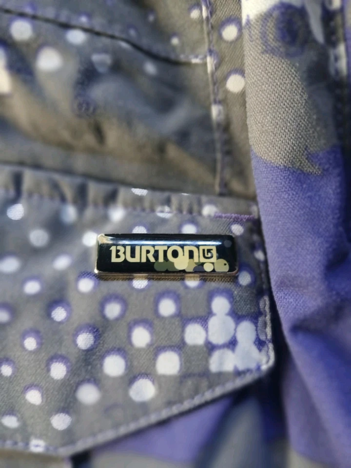 CHAQUETA SKIJACKET 3/2 MARCA BURTON PARA HOMBRE Abrigo de snowboard de invierno grande con capucha púrpura gris Foto 4 de 4