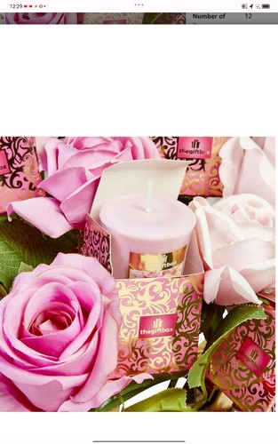💐🌹🏵️DIE GESCHENKBOX KERZE UND KUNSTBLUMENSTRAUSS, NAGELNEU, - Bild 2 von 3