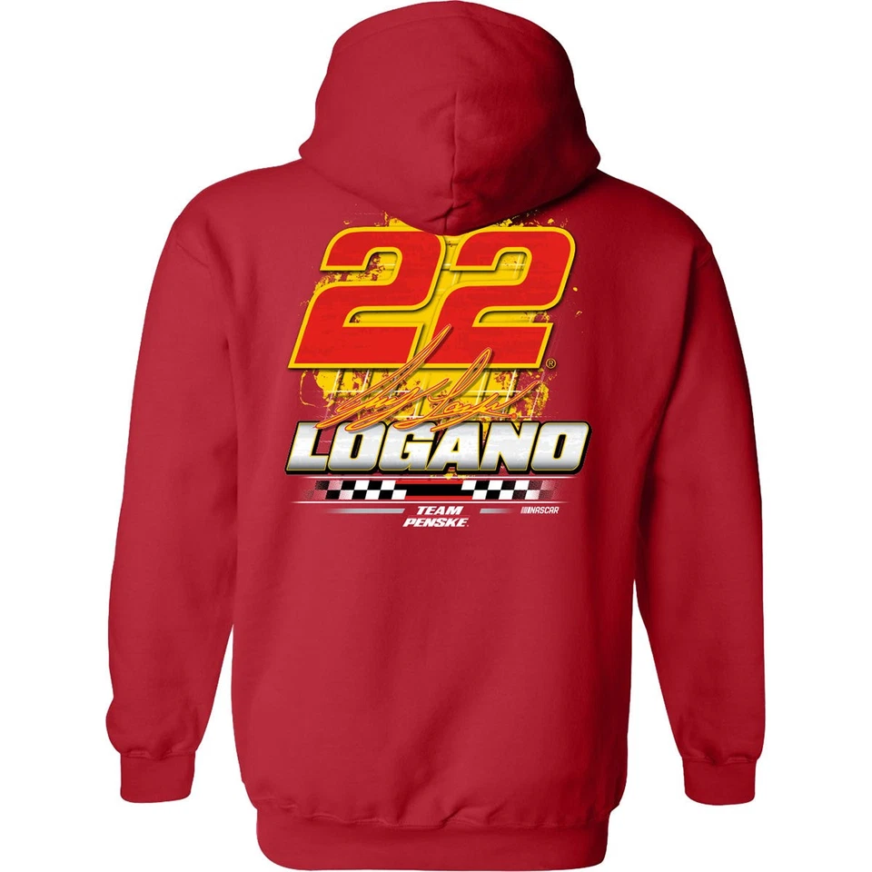 Joey Logano 2025 Shell Pennzoil 2 puntos sudadera con capucha ropa exterior sudadera roja Foto 3 de 3