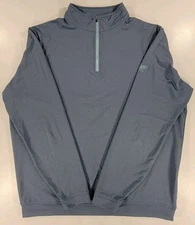 Peter Millar Crown Performance 1/4 Zip Golf Pullover Blue Men's XL Hyde Park