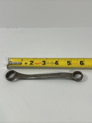 Vintage VLCHEK Alloy 1/2'' & 9/16'' OFFSET Box End Wrench WBC1618 12 POINT USA