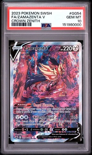 PSA 10 Zamazenta V GG54/GG70 Sword Shield Crown Zenith