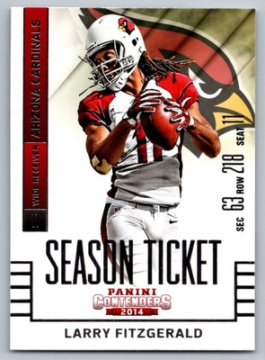 2014 Panini Contenders Larry Fitzgerald Arizona Cardinals #23