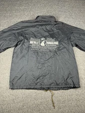 Vintage George Dickel Jacket Mens Large Black Auburn Merle Haggard Tour 1987 USA