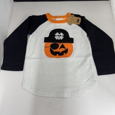 Mud Pie Little Boys Halloween Pumpkin Pirate Long Sleeve Shirt - 24M to 3T - New