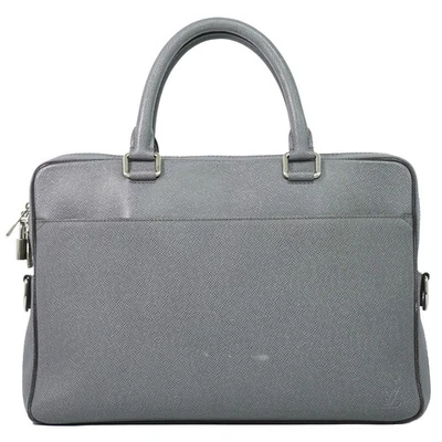 Sac à main Louis Vuitton Porte Documents Business PM M32711 Taïga en cuir gris - Photo 1/4