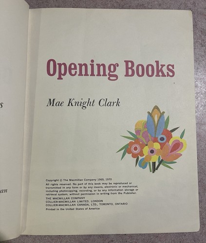 Opening Books The MacMillan Reading Program Paperback 1970 EUC - Imagen 4 de 5