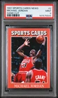 1991 ALLAN KAYE'S SPORTS CARDS NEWS MAGAZINE HAND CUT #2 MICHAEL JORDAN PSA 9