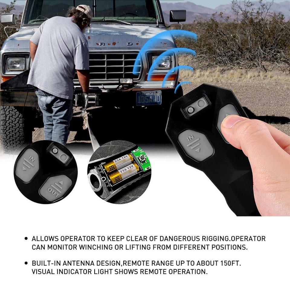 DC12V Wireless Winch Remote Kit Control fits Car Jeep ATV