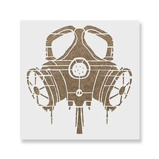 Gas Mask Stencil - Reusable Mylar Stencils for Painting