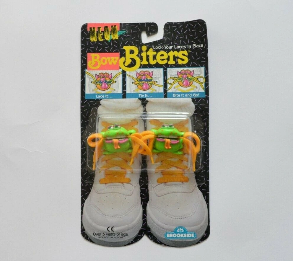 The Green Machine Vintage Retro Bow Biters Brookside 1989 Neon shoe accessories
