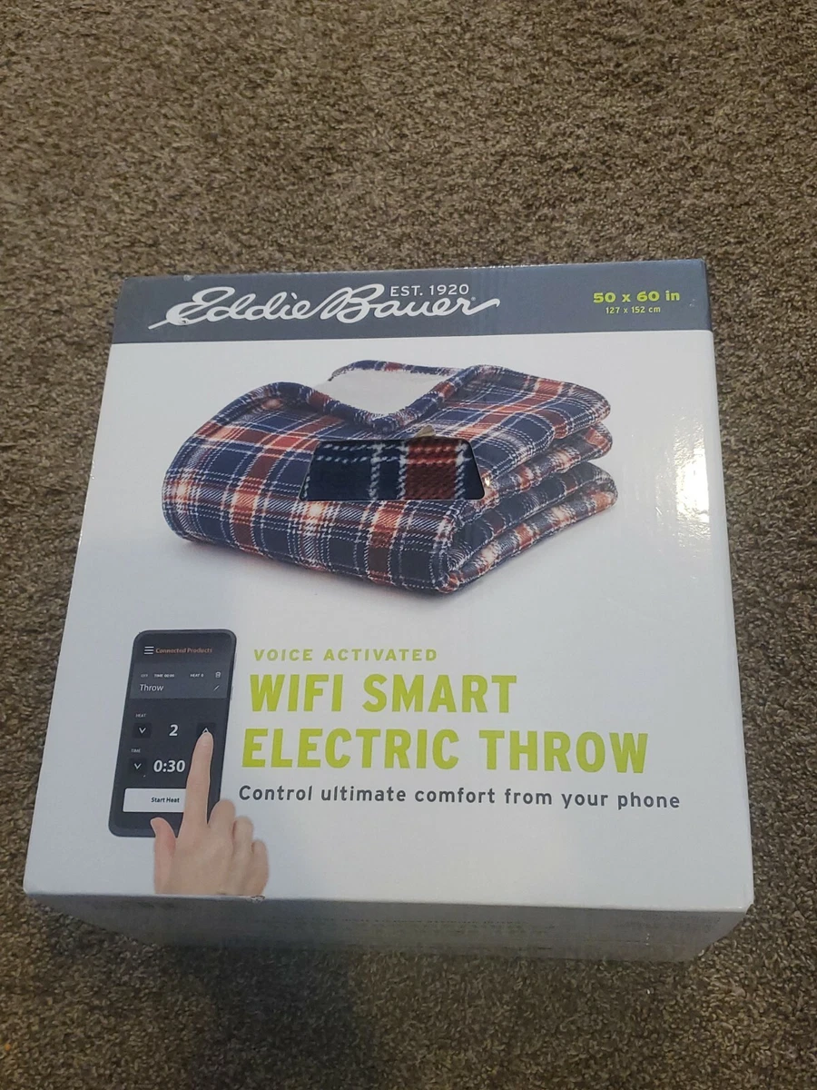 Eddie Bauer | Smart Heated Electric Throw Blanket - Reversible Sherpa new  in box | eBay