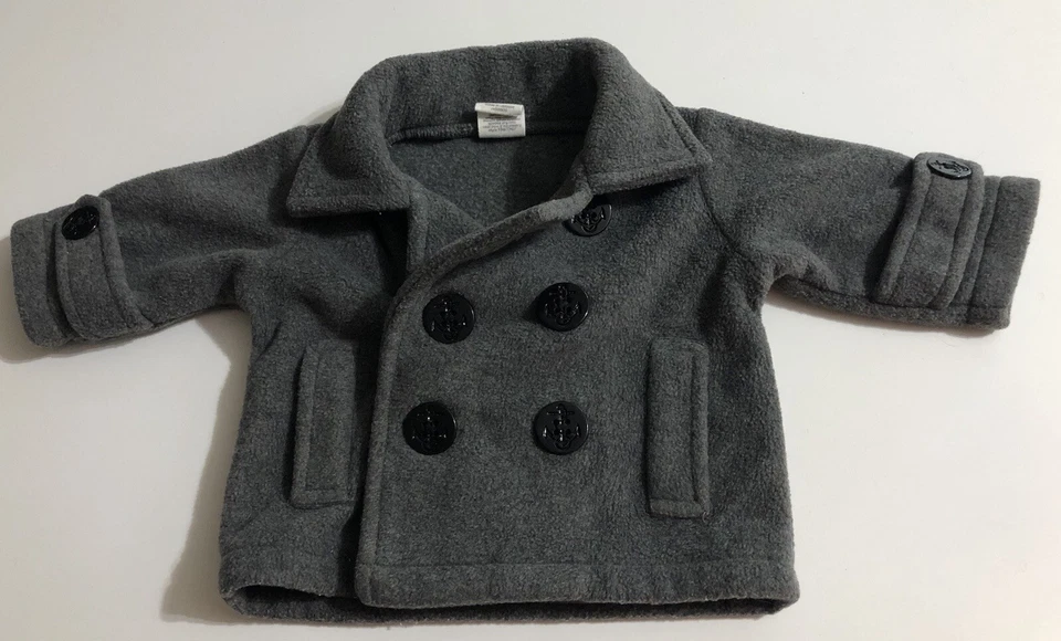Nuevo chaquetón polar gris “Starting Out” talla 3M niños niñas imitación bolsillos Foto 3 de 4
