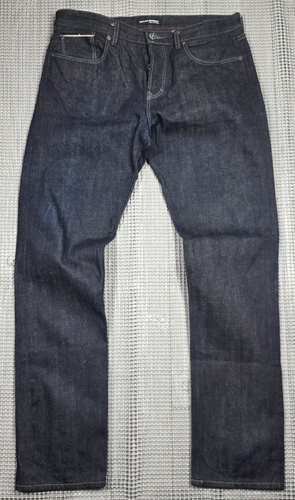 Banana Republic Men Slim Fit Japanese Selvedge Dark Denim Button Fly Jeans 34x34 - Picture 4 of 20