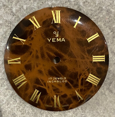 TOP ZUSTAND YEMA ZIFFERBLATT @ TOLLER HINTERGRUND @ YEMA DIAL @ 30,53 MM @ SELTEN TOP