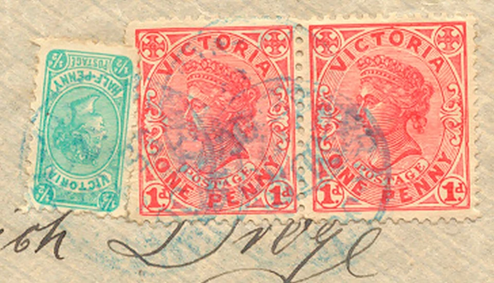 VICTORIA 1905 1/2 d + 1 d (2x) cover to SUNSTEDT near KÖNIGSLUTTER CENSORSHIP - Image 2 of 4