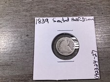 1839 Seated Liberty Half-Dime Type 2 with Stars on Obverse No Drapery 04232427tq
