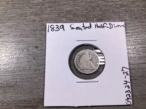 1839-P Seated Liberty Half Dime — photo from the most recent tracked eBay sale