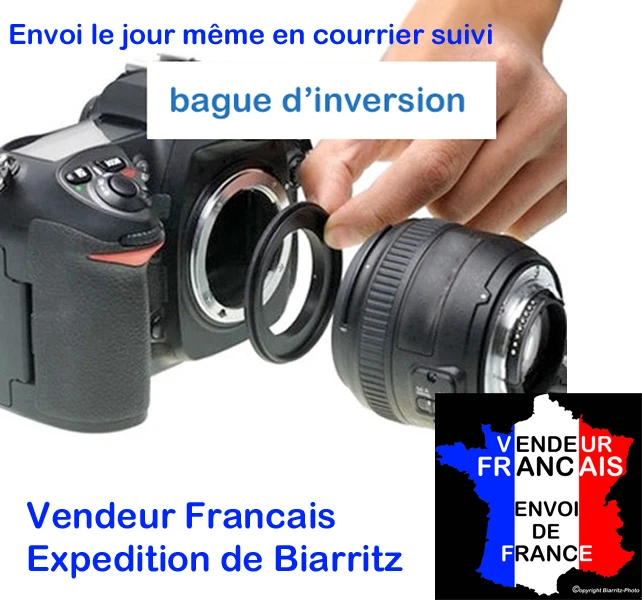 Bague inversion macro POUR objectifs 49,52,58,62,67,77 mm sur REFLEX PENTAX K