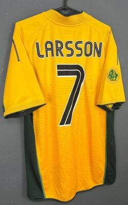 MEN'S FC CELTIC 2002/2003 LARSSON UEFA CUP SOCCER FOOTBALL SHIRT