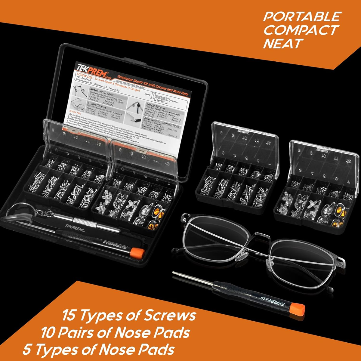 Magnetic Eyeglass Repair Tool Kit, Eye Glasses Repairing