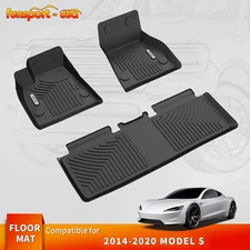 3D Molded Floor Liners for 2015-2020 Tesla Model S TPE All-Weather Floor Mats