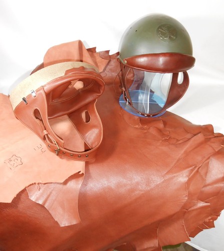 Coiffe intérieure cuir brun casque Modèle 35 Troupes motorisées WWII taille58 - Imagen 2 de 12