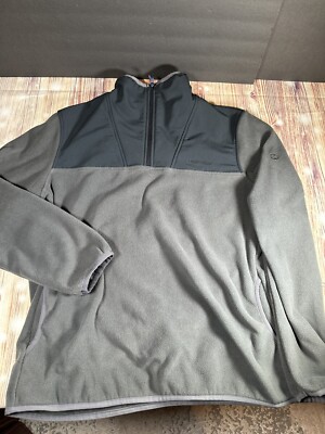 Merrell Fleece Softshell 1/4 Zip Pullover Jacket Gray Two Tone Women s Large